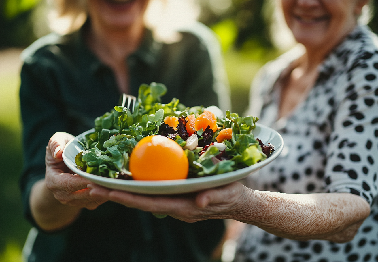 Щаслива літня пара готує разом